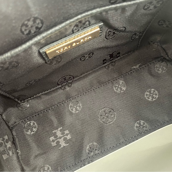❌SOLD❌ New Tory Burch Leather Thea Mini Web Satchel Black - Picture 8 of 9